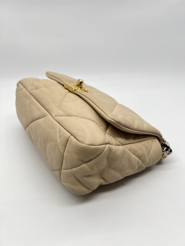 Chanel  C19 Small Lambskin Beige GHW