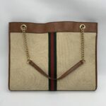 Gucci Rajah Tote Bah Canvas Beige Brown GHW
