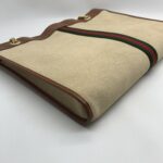 Gucci Rajah Tote Bah Canvas Beige Brown GHW