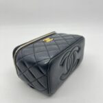 Chanel Vanity Top Handle With Lambskin Black GHW