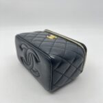 Chanel Vanity Top Handle With Lambskin Black GHW
