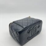 Chanel Vanity Top Handle With Lambskin Black GHW