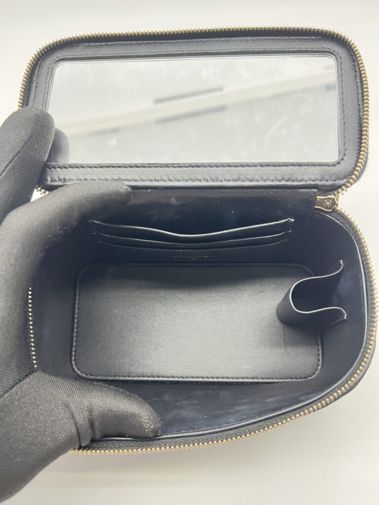 Chanel Vanity Top Handle With Lambskin Black GHW