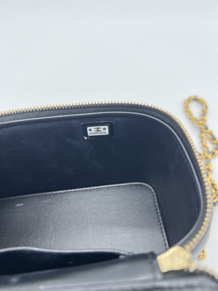 Chanel Vanity Top Handle With Lambskin Black GHW