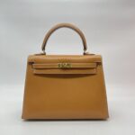 Hermes Kelly 25 Natural Sable Butler Sellier GHW