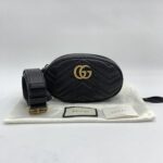 Gucci Marmont Belt Bag Black GHW