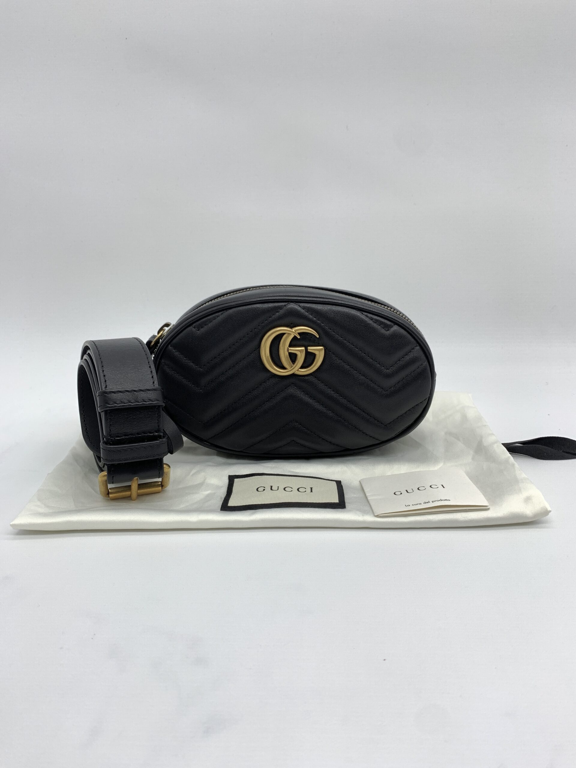 Gucci Marmont Belt Bag Black GHW