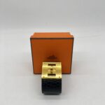 Hermes Kelly Dog Croco Noir GHW