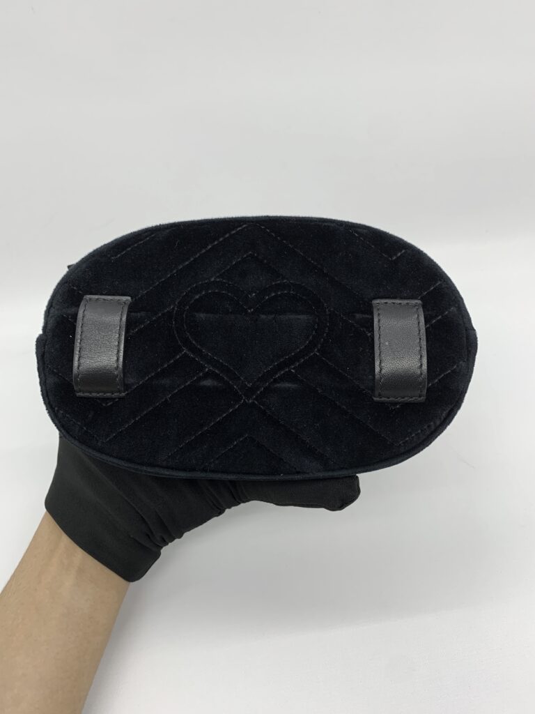 Gucci Marmont Belt Bag Giant Crystal Velvet Black GHW