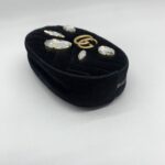 Gucci Marmont Belt Bag Giant Crystal Velvet Black GHW