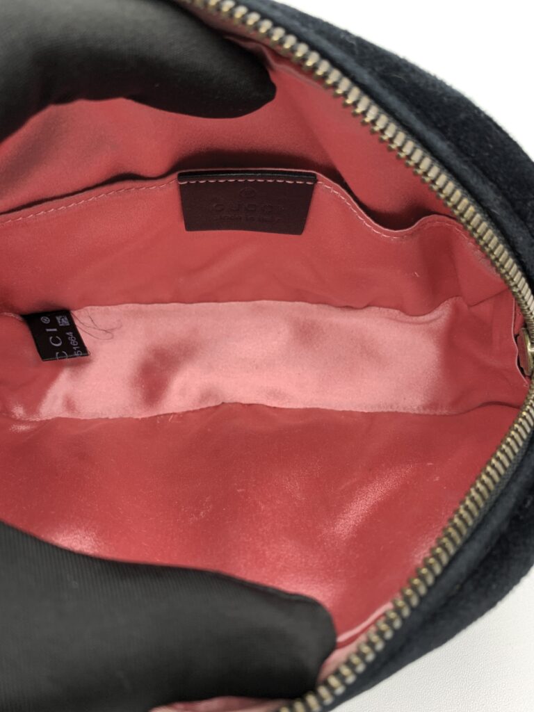 Gucci Marmont Belt Bag Giant Crystal Velvet Black GHW