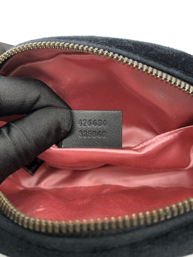 Gucci Marmont Belt Bag Giant Crystal Velvet Black GHW