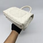 Chanel Small Coco Handle Caviar White LGHW