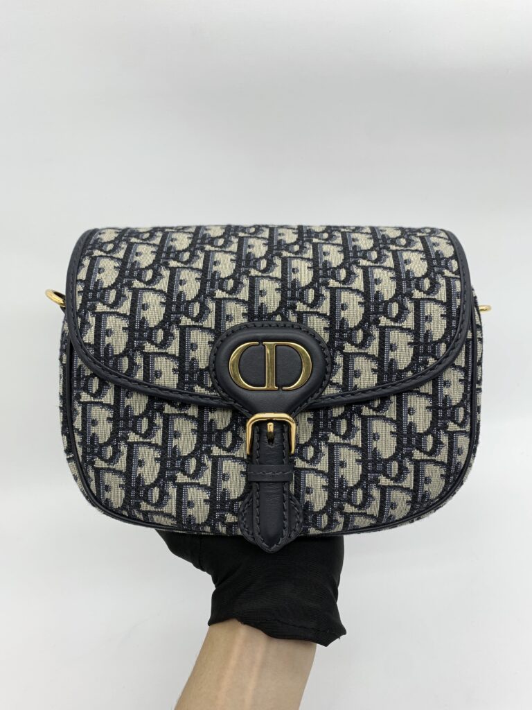 Dior Bobby Medium Canvas Oblique Blue GHW