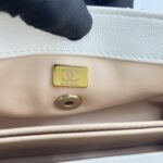 Chanel Small Coco Handle Caviar White LGHW