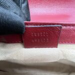 Gucci Mini Marmont Top Handle Black List Red GHW
