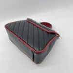 Gucci Mini Marmont Top Handle Black List Red GHW