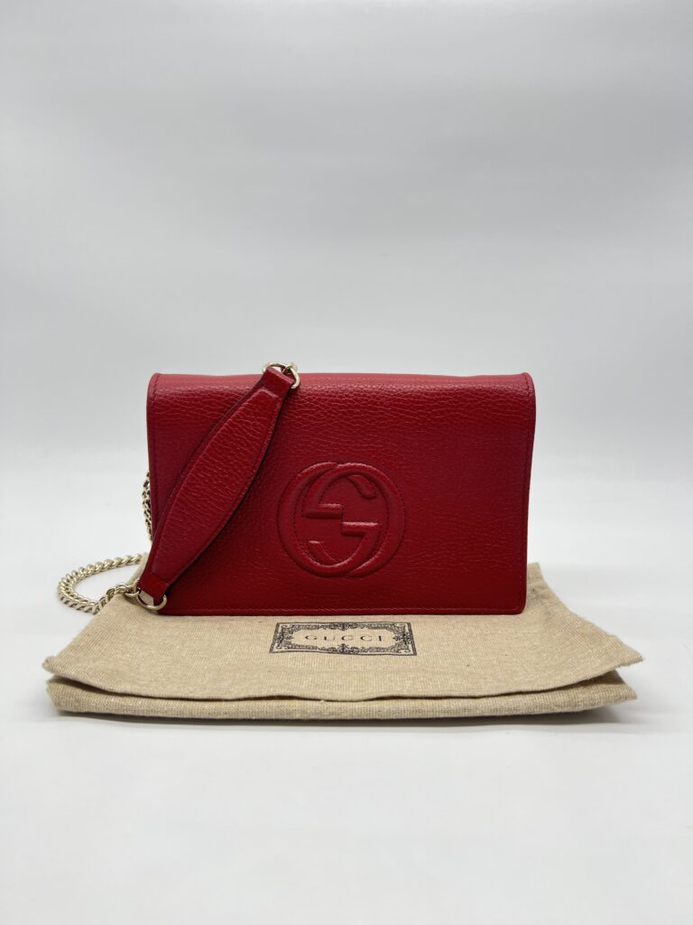 Gucci soho Wallet On Chain Red GHW