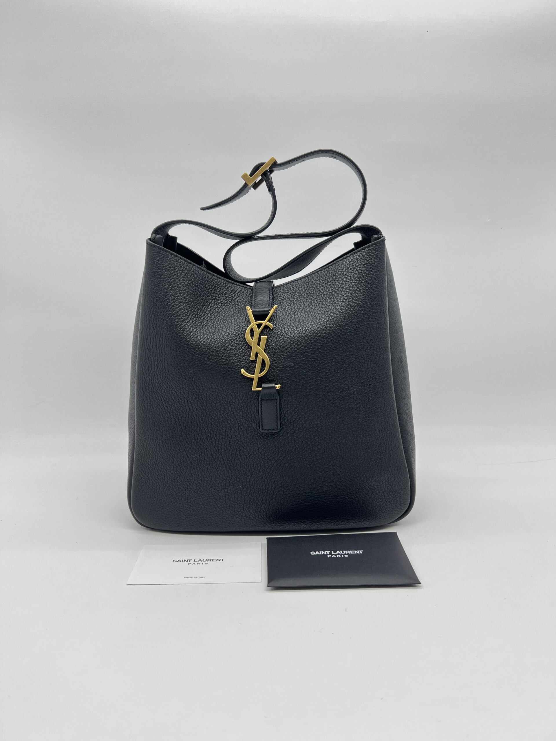 Saint Laurent LE 5 A 7 BEA Grained Leather Black GHW
