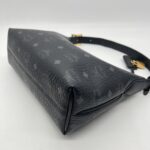 MCM Aren Visetos Hobo Bag Black GHW