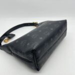 MCM Aren Visetos Hobo Bag Black GHW