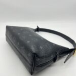 MCM Aren Visetos Hobo Bag Black GHW