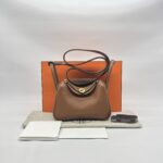 Hermes Mini Lindy Clemence Gold GHW