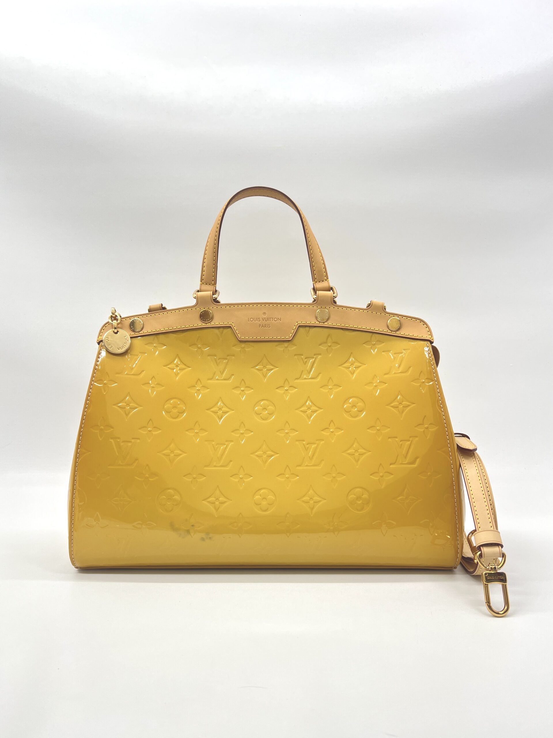 Louis Vuitton Brea MM Vernis Yellow GHW