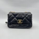 Chanel C19 Small Black GHW