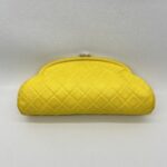 Chanel Timeless Clutch Lambskin Yellow GHW