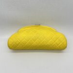 Chanel Timeless Clutch Lambskin Yellow GHW
