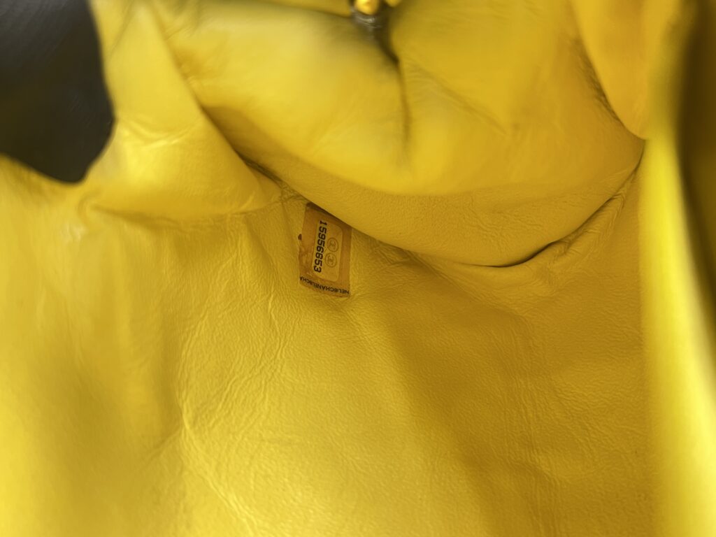 Chanel Timeless Clutch Lambskin Yellow GHW