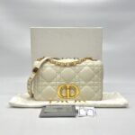 Dior Medium Caro Macrocannge White GHW