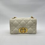 Dior Medium Caro Macrocannge White GHW