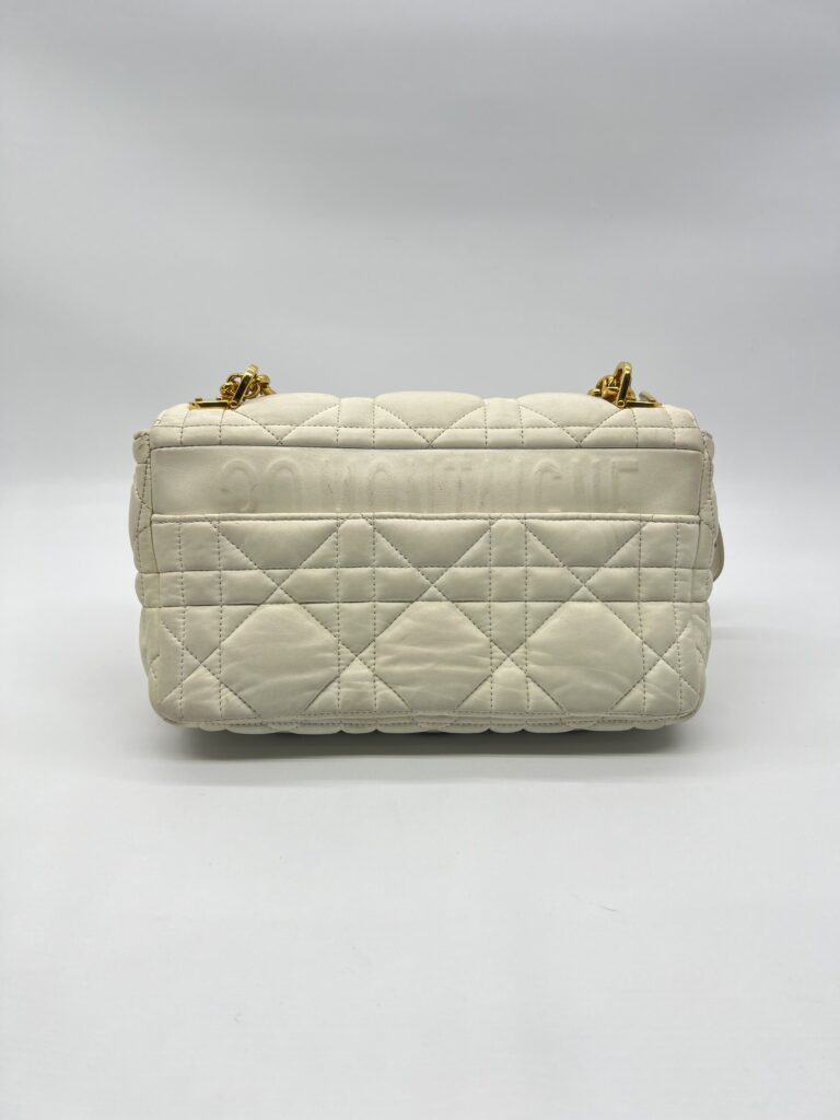 Dior Medium Caro Macrocannge White GHW