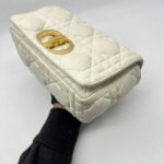 Dior Medium Caro Macrocannge White GHW