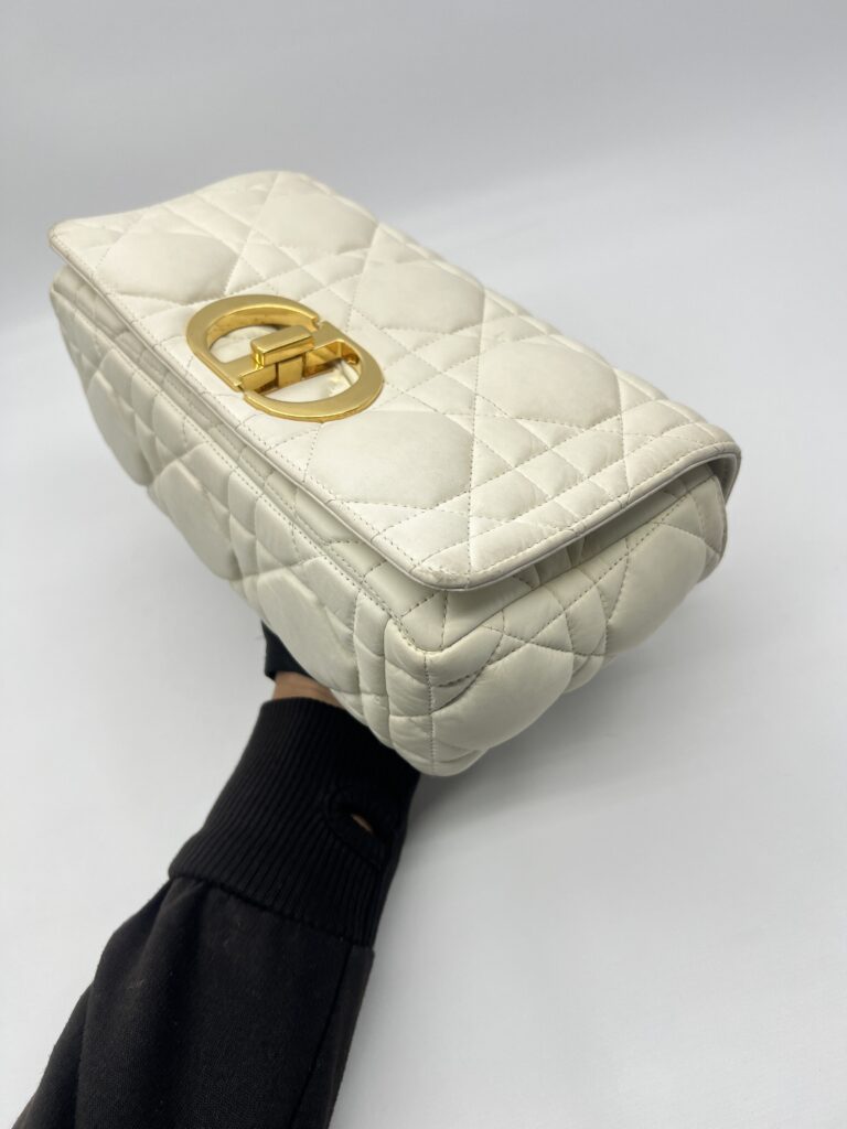 Dior Medium Caro Macrocannge White GHW
