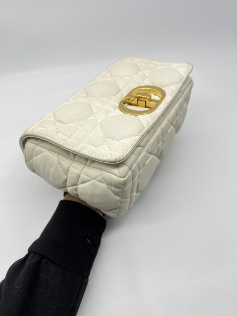 Dior Medium Caro Macrocannge White GHW