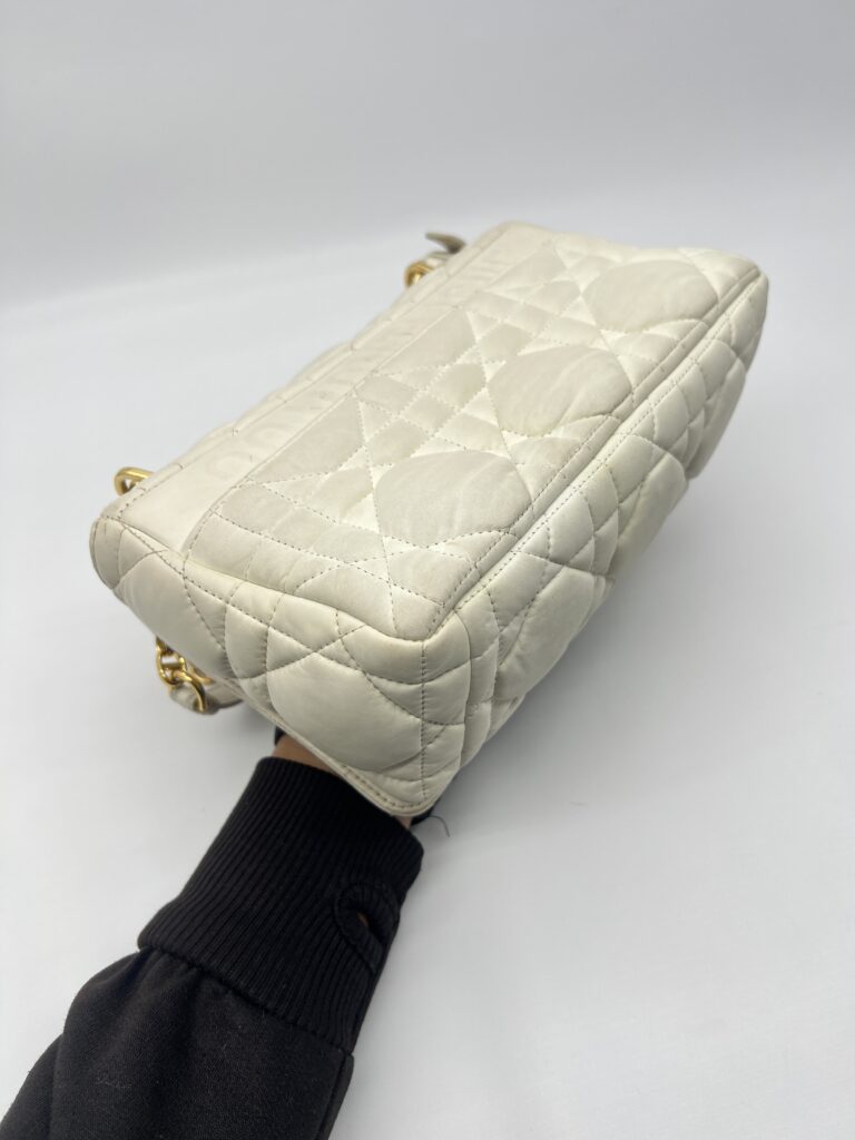 Dior Medium Caro Macrocannge White GHW