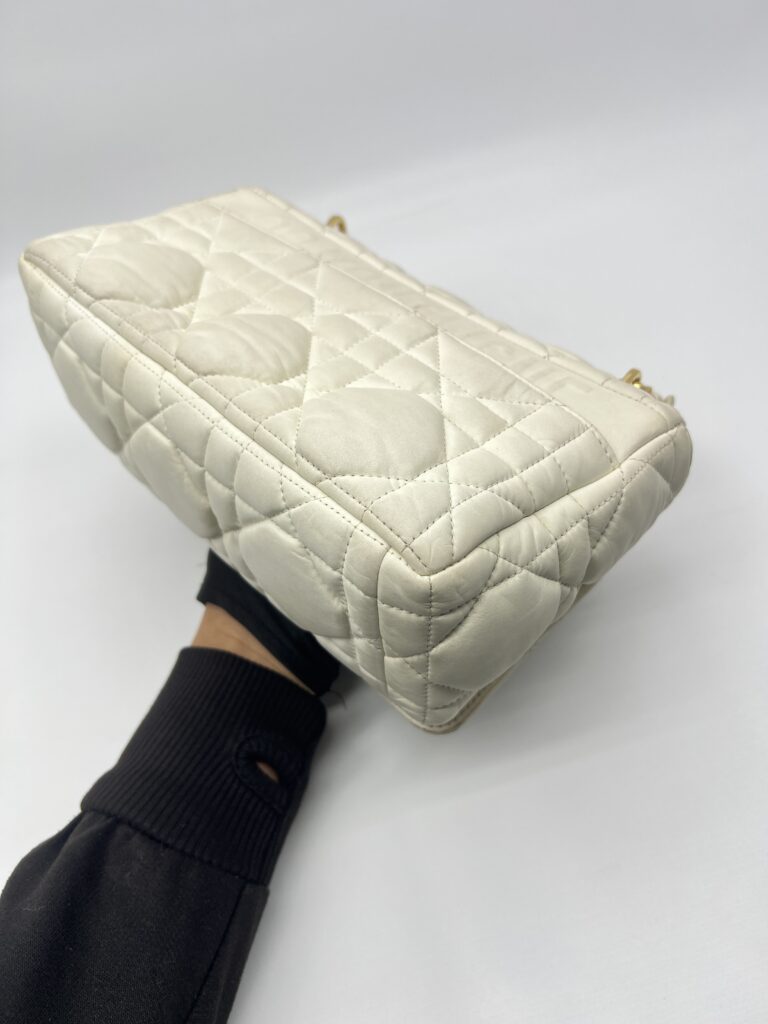 Dior Medium Caro Macrocannge White GHW