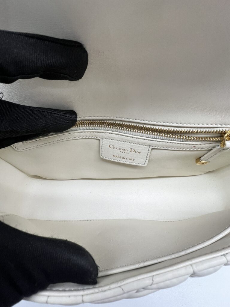 Dior Medium Caro Macrocannge White GHW
