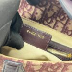 Dior Saddle Medium Oblique Canvas Maroon GHW
