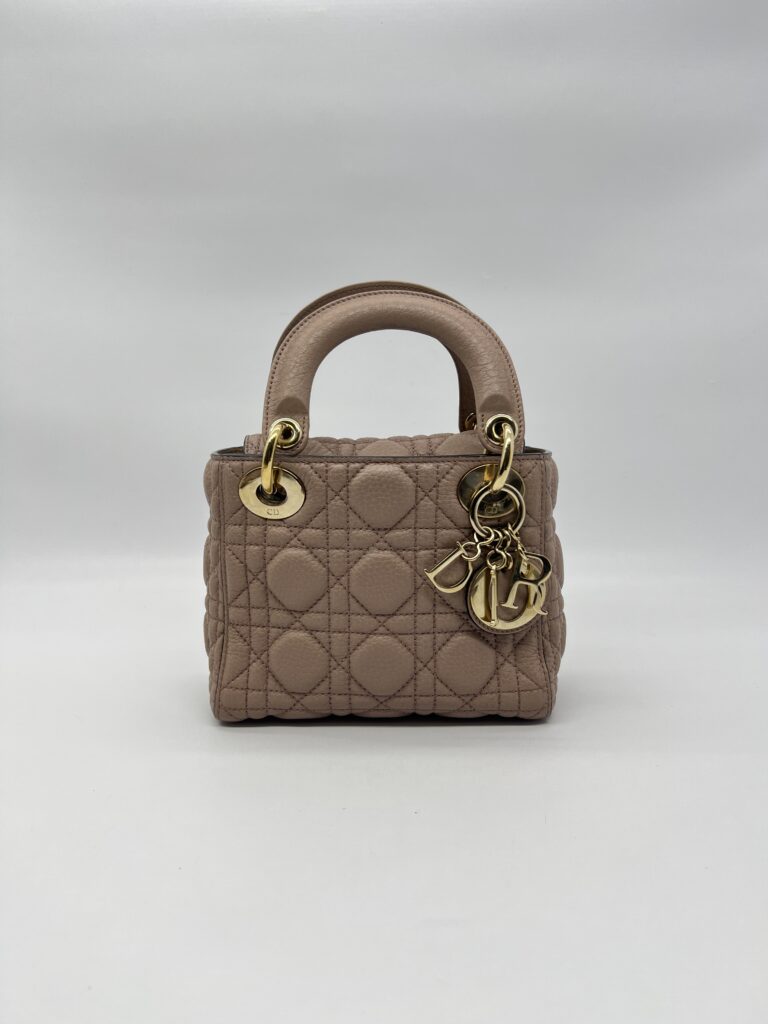 Dior Lady Dior Mini Supple Dark Beige GHW