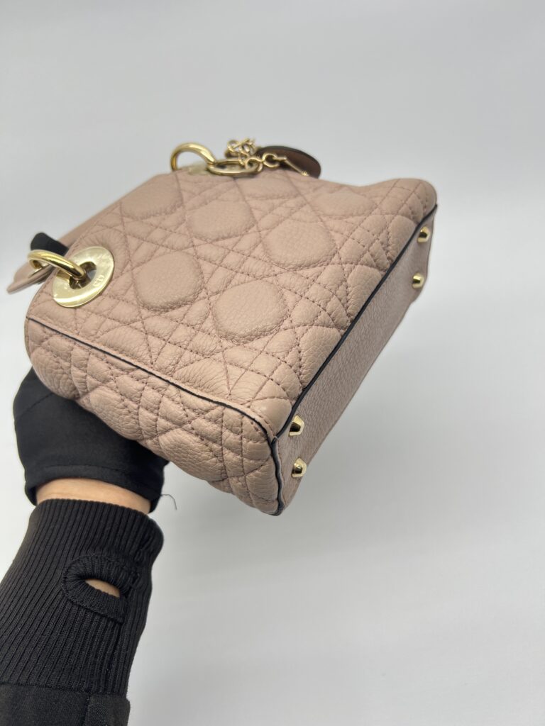 Dior Lady Dior Mini Supple Dark Beige GHW