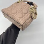 Dior Lady Dior Mini Supple Dark Beige GHW