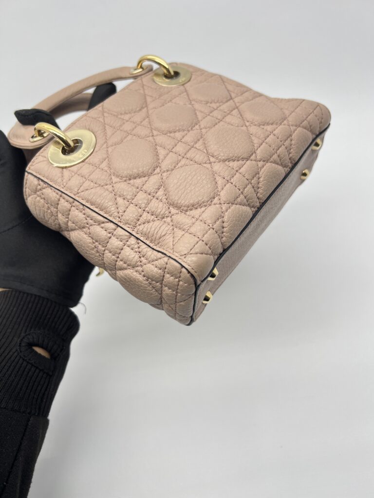 Dior Lady Dior Mini Supple Dark Beige GHW