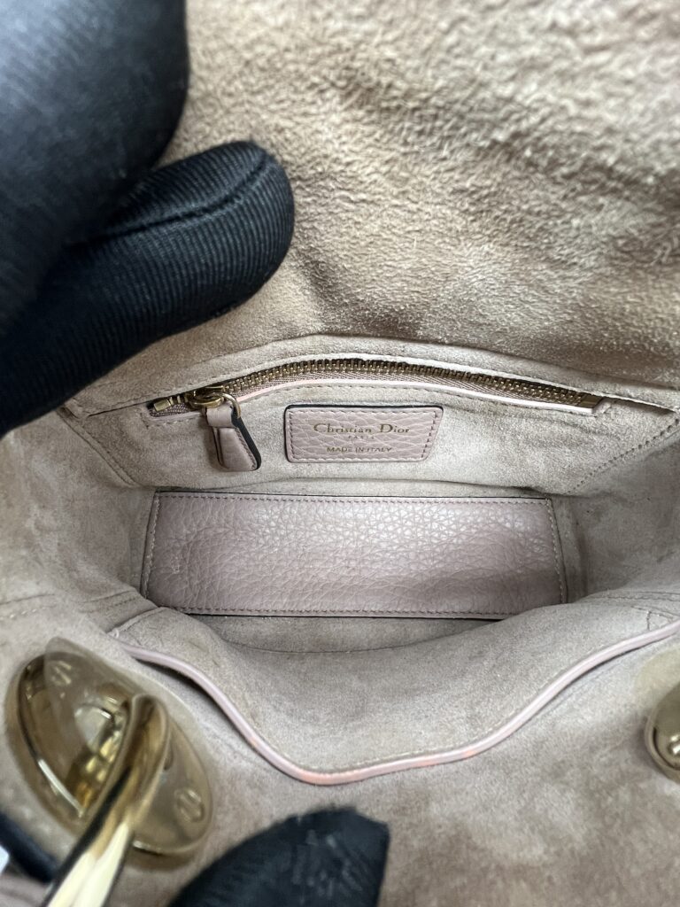 Dior Lady Dior Mini Supple Dark Beige GHW