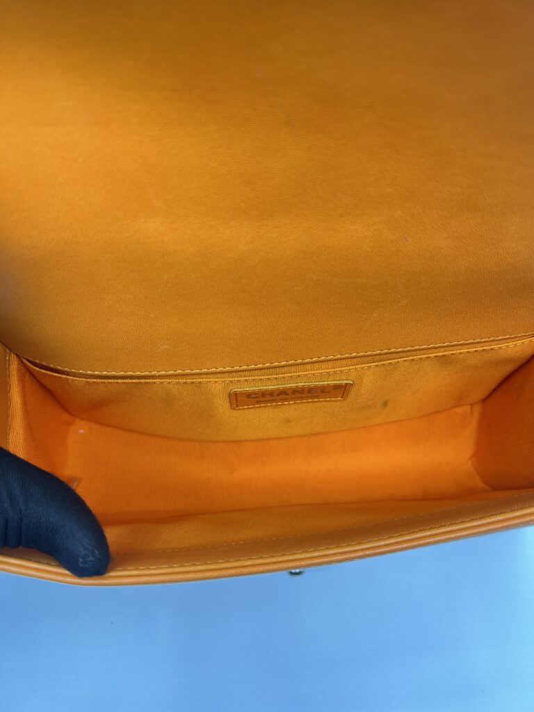 Chanel Boy 25 Lambskin Orange RHW