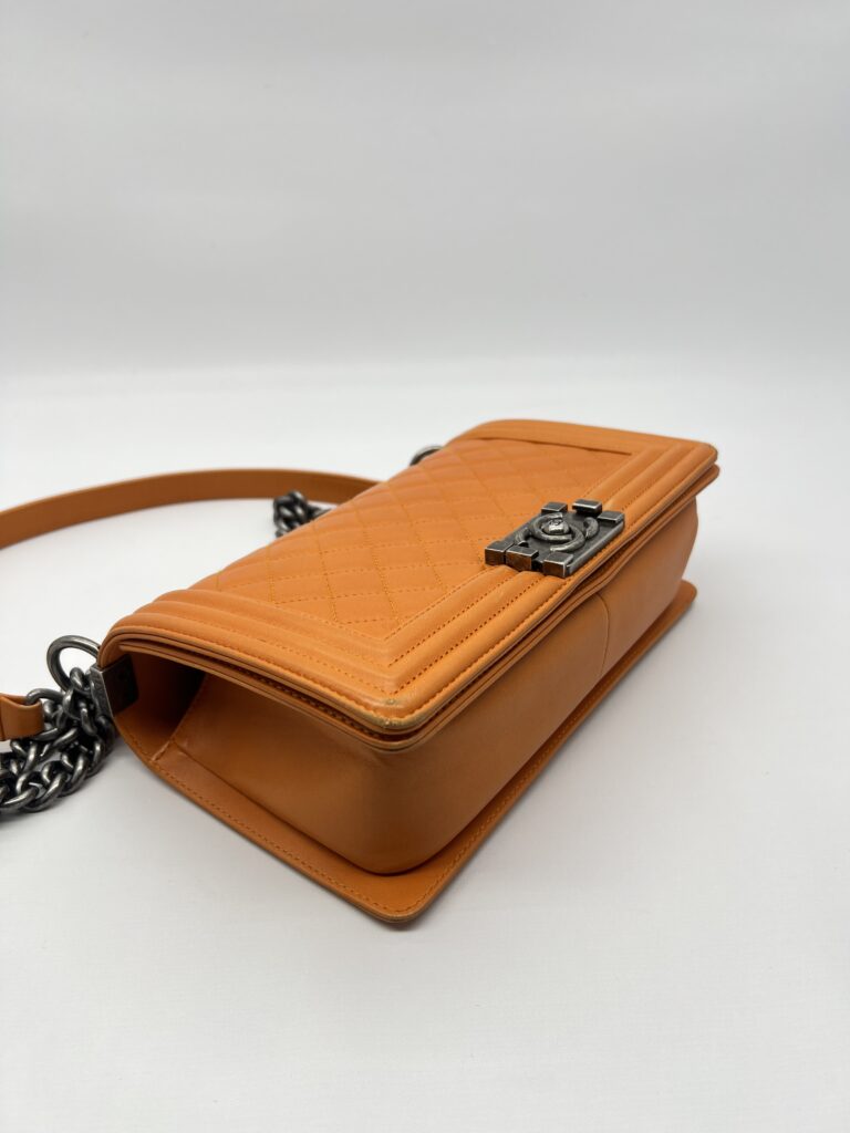 Chanel Boy 25 Lambskin Orange RHW