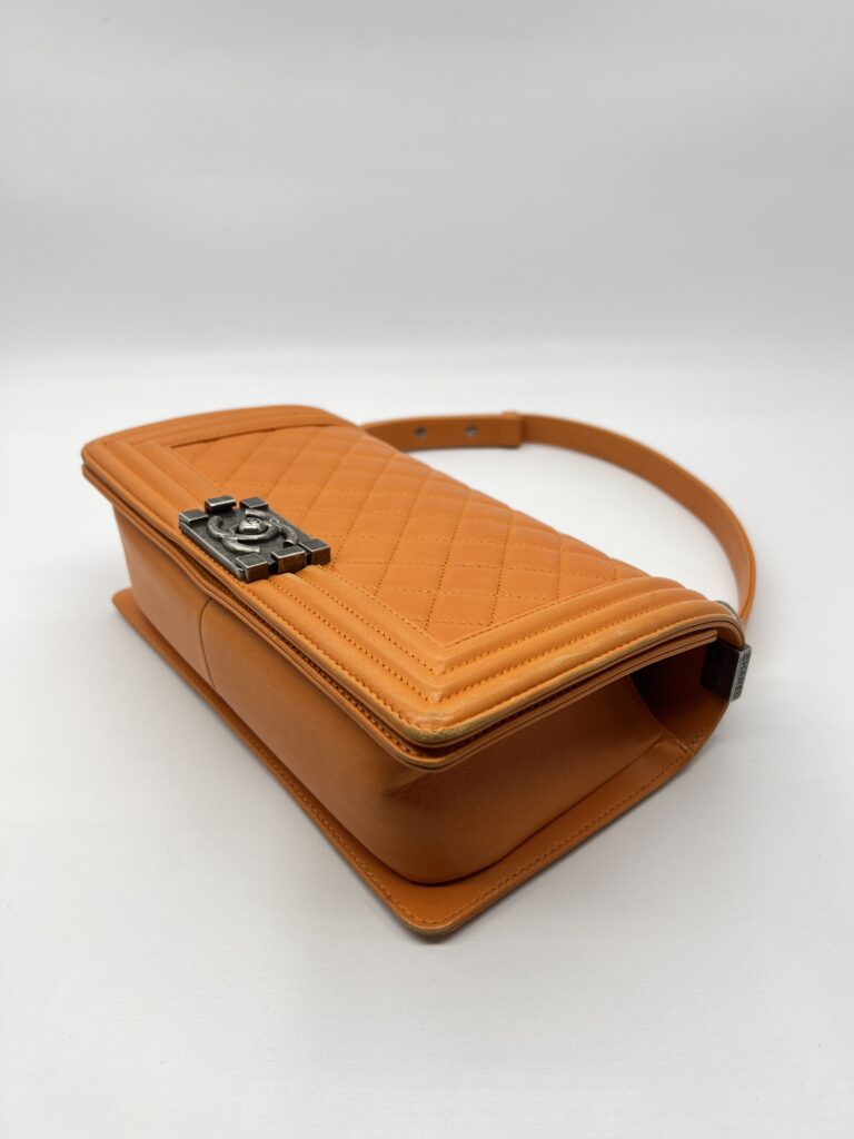 Chanel Boy 25 Lambskin Orange RHW
